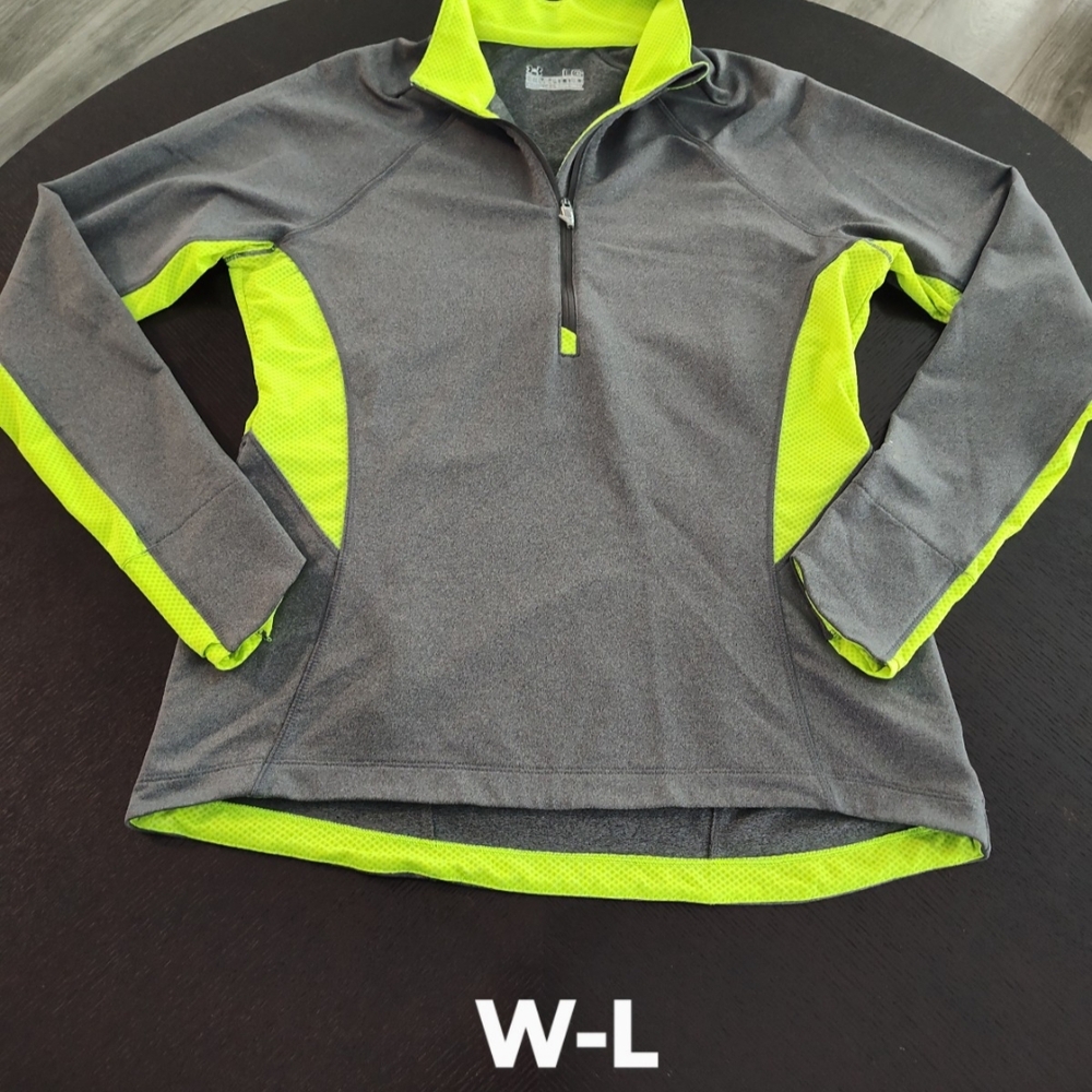 Under Armour Gray and Neon Green Women's Top